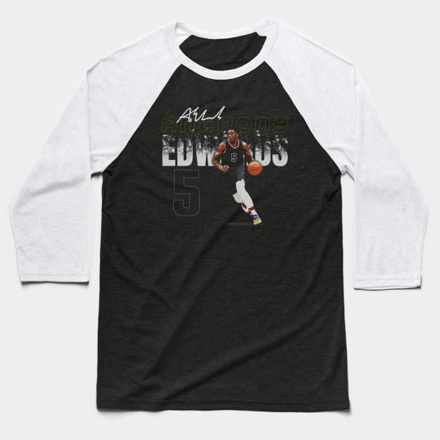 Anthony Edwards Minnesota Dissolve Baseball T-Shirt by ganisfarhan